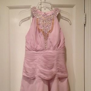 Long silk evening gown