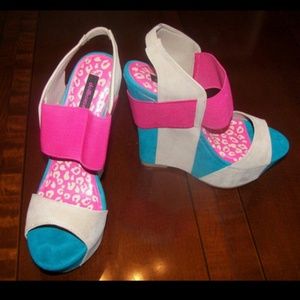 Color block Platform Wedge