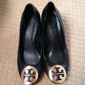 Black Wedges Sz. 6.5/7 Tory Burch