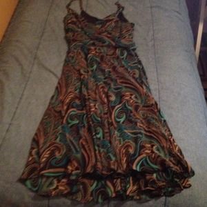 Blue and Brown Sun Dress