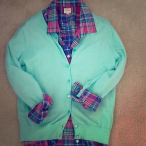 J. Crew plaid shirt & Cardigan Bundle