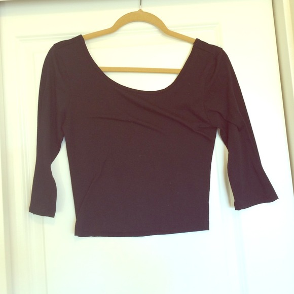 Charlotte Russe cropped black top