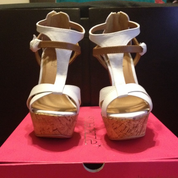 White and Tan Wedges