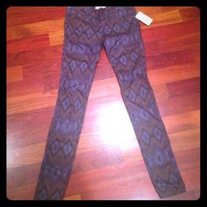 Free people purple pattern jeans