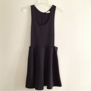 SOLD-Little Black Skater Skirt Dress
