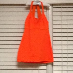 LULULEMON SZ 4 Scoop Me Up Tank Orange Pizzaz