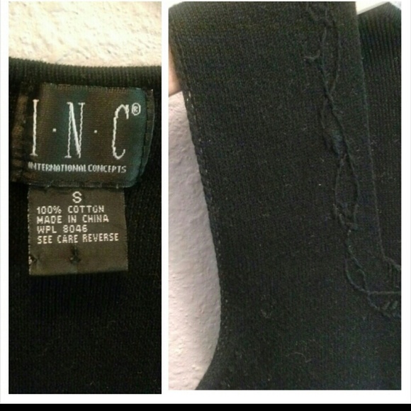 🚨BLOWOUT SALE💐HP 2/25🎉 I.N.C.  black detail top - Picture 2 of 3