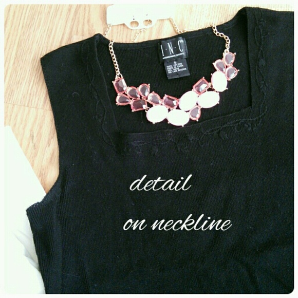 🚨BLOWOUT SALE💐HP 2/25🎉 I.N.C.  black detail top - Picture 3 of 3
