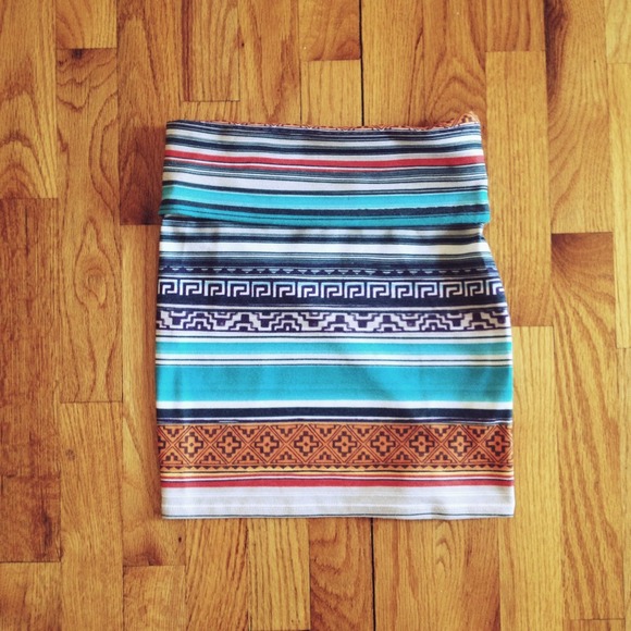 Aztec Print Tube Skirt