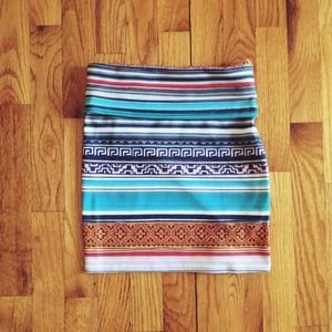 Aztec Print Tube Skirt