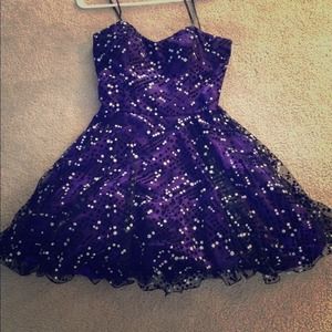 Purple poofy dress