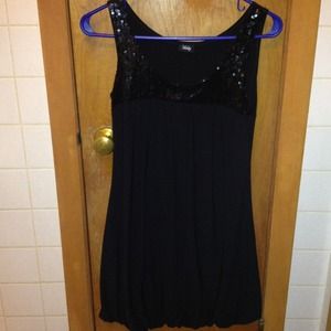 Black sequin dress