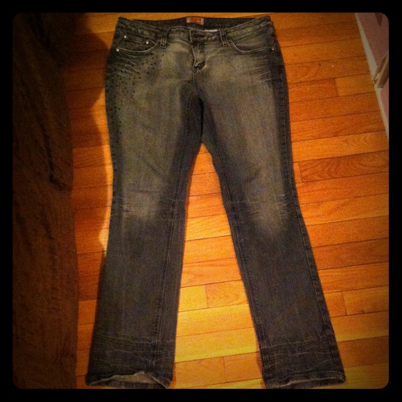 ❗️✋SOLD✋❗️Junior skinny jeans distressed dark