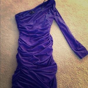Tight purple one arm dress