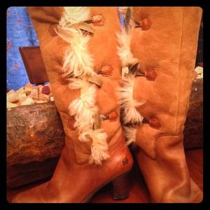 Born shearling tall boots