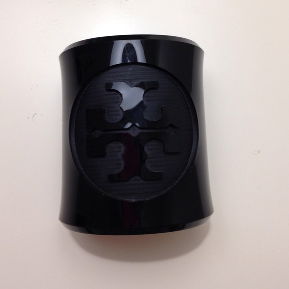 Authentic Tory Burch black resin cuff