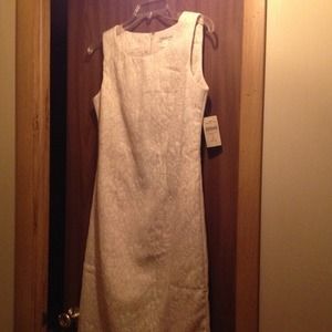 Never worn Coldwater Creek jacquard sheath dress.