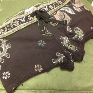 Drawstring cotton shorts