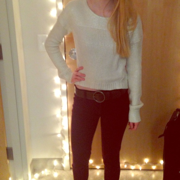 Shimmery high low sweater