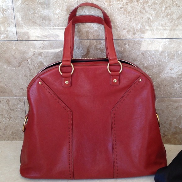 🎉2xHP🎉💯 Authentic YSL Deep Maroon Leather Muse✨ - Picture 2 of 8