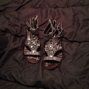 Dark grey Sam Edelman gladiator sandals