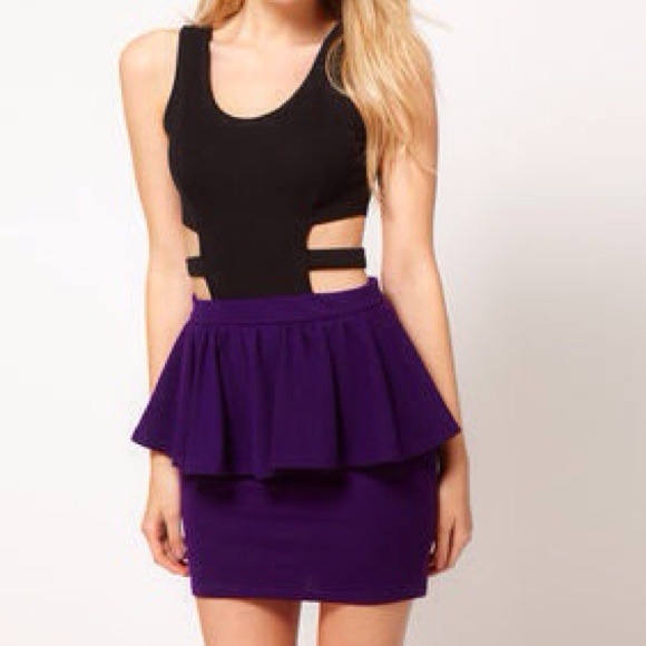 ASOS sexy cut out peplum dress 👏