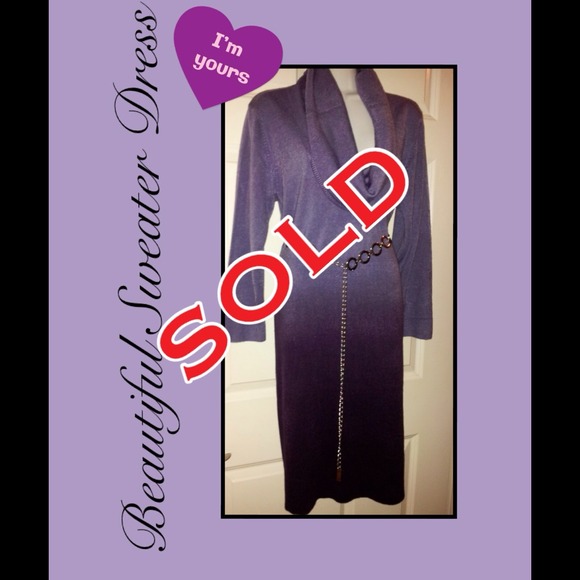 Beautiful ombré purple sweater dress