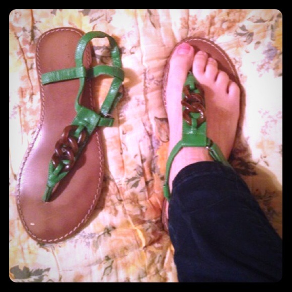 Green Gap sandals