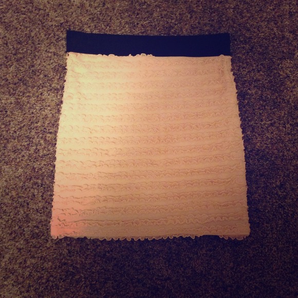 Light pink ruffle skirt