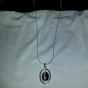 Oval Lavender Necklace