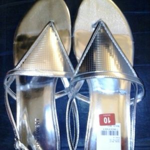 Silver sandals