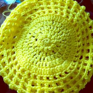 Summer Yellow Half-spider Beanie/Beret