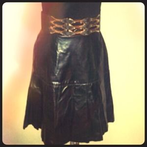 Pleather leather skirt