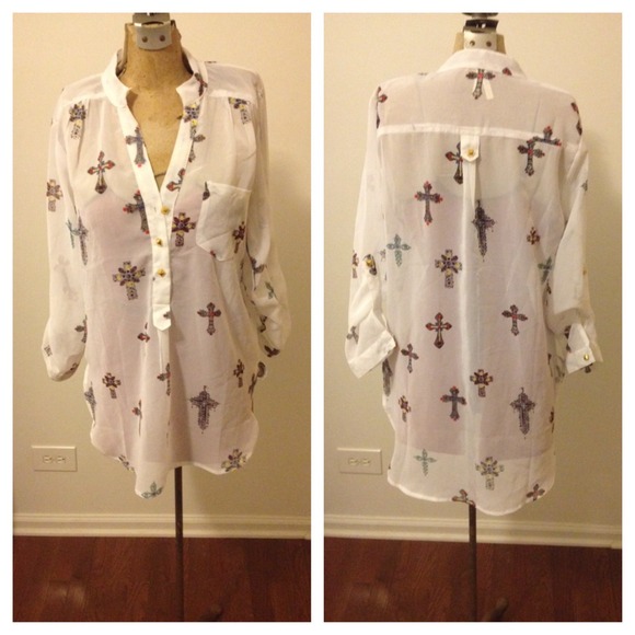 Sheer white tunic