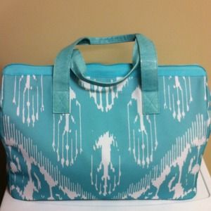 Stella & Dot Teal Ikat Tote