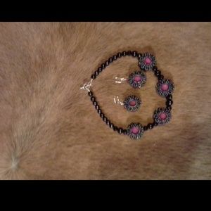 Necklace and earrings