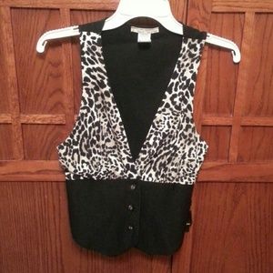 Leopard print vest