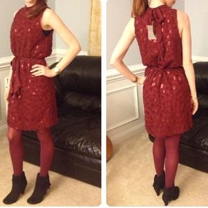 Burgundy Sequin Dress