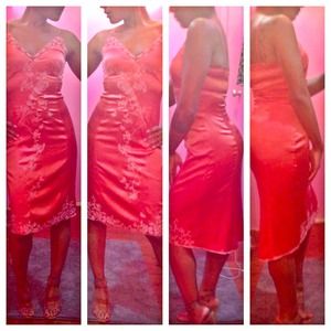 Karen Millen Pink Asian inspired Embroidered dress