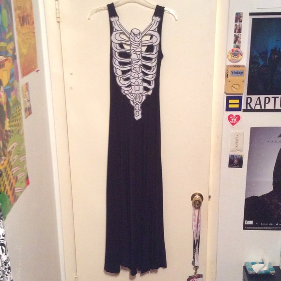 Skelton Back Floor Length Dress 💀