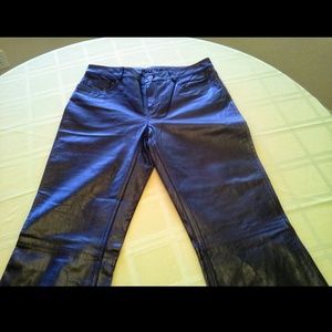 THEORY LEATHER JEANS