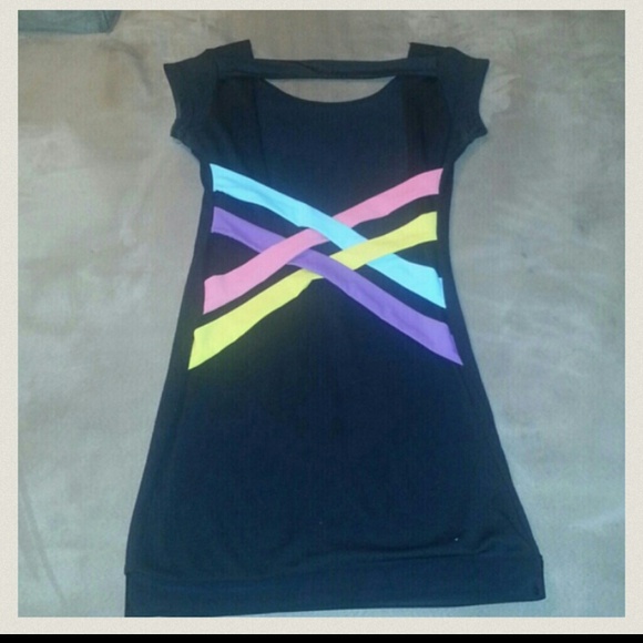 Bodycon Pop color backless dress