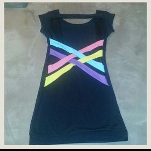 Bodycon Pop color backless dress