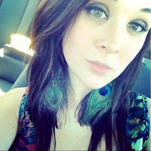 Peacock feather earrings