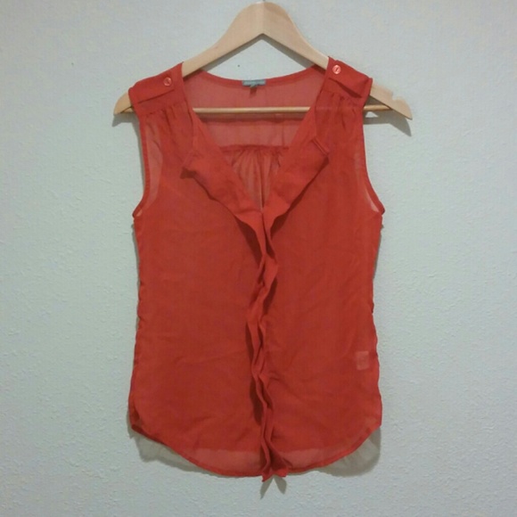 **sold**Red Chiffon Top