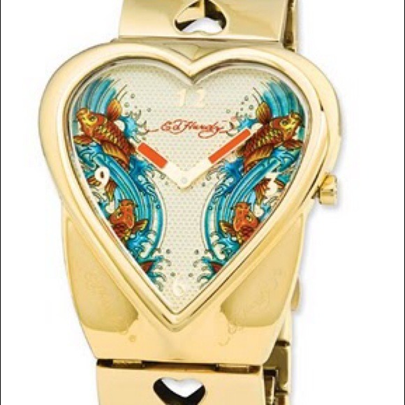 Vintage pink ed hardy koi fish watch Women main image 4