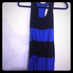 Black and blue dress