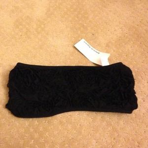 American apparel black 3D flower bandeau