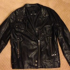 Faux Leather Black Jacket