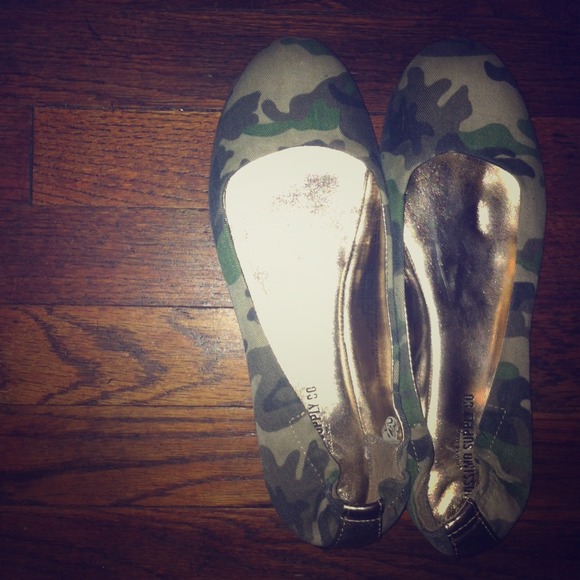 Green Camo Ballet Flats